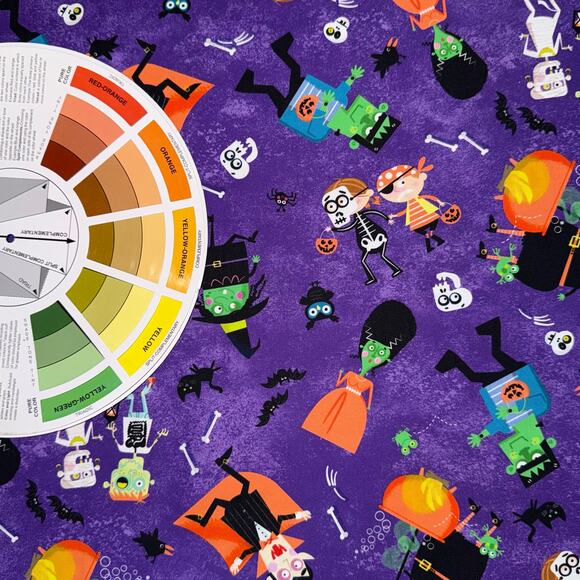 Halloween Season by Edward Miller- Michael Miller Fabrics- 1 Yd - Trick or Treat - Picture 7 of 9